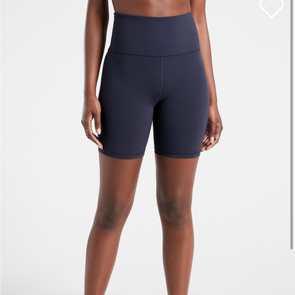 Navy Athleta biker shorts